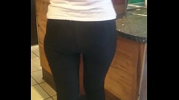 Sexy Asian ass in coffee shop